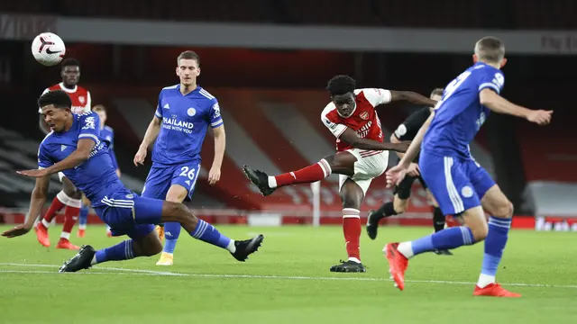 Gol Tunggal Jamie Vardy Bawa Leicester City Bungkam Arsenal