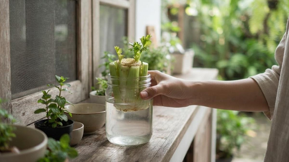Menanam Seledri dari Sisa Dapur