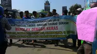 Demo sopir angkot di Bogor, Jawa Barat (Liputan6.com/ Achmad Sudarno)