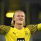 Erling Haaland sudah menjadi incaran Manchester United era kepelatihan Solskjaer kala masih bermain di Molde. Sayangnya, Setan Merah selalu gagal mendapatkannya, kalah dari RB Salzburg dan Dortmund. (Foto: AFP/Ina Fassbender)