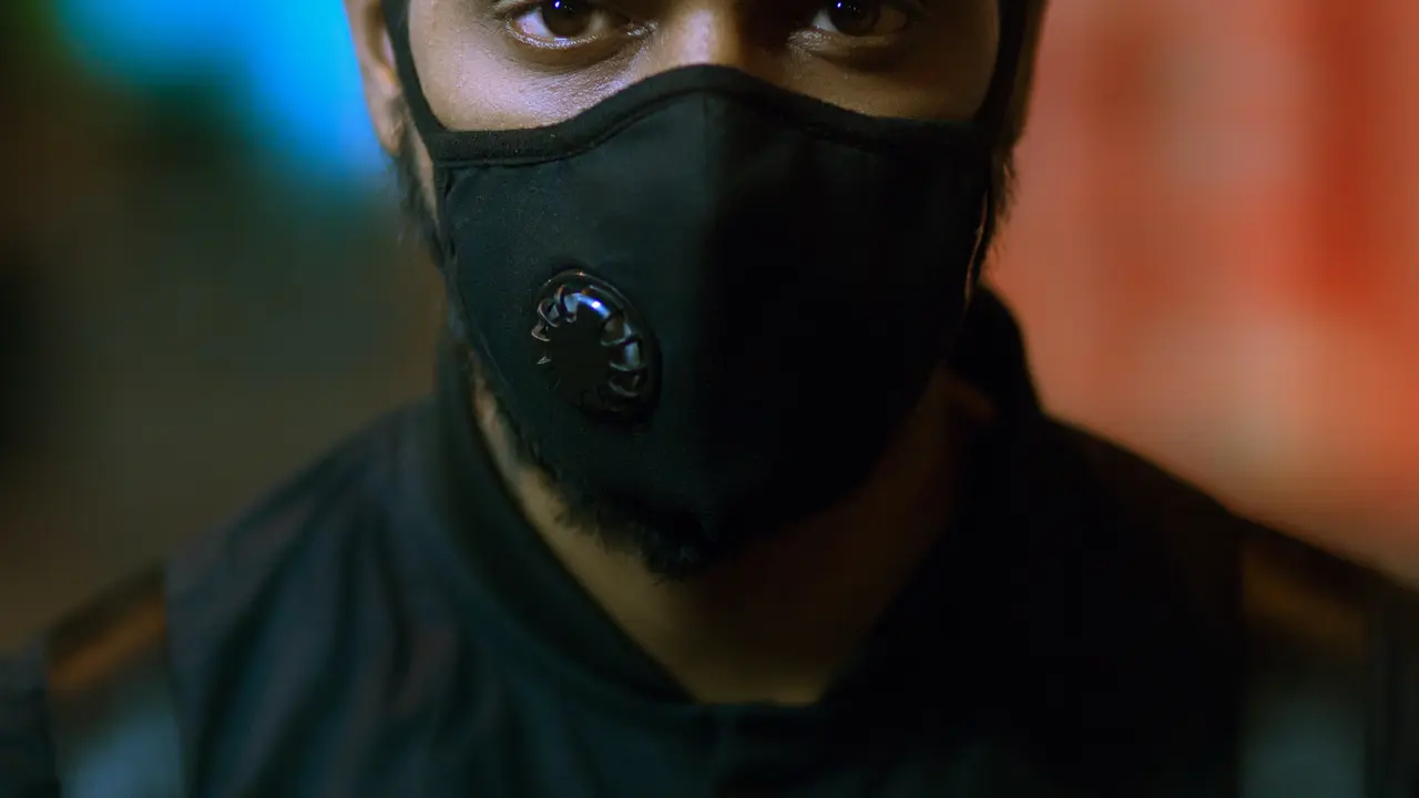 ilustrasi masker berkatup