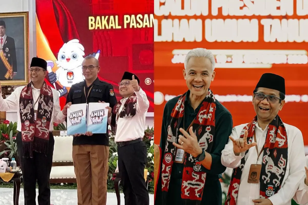 Anies Baswedan-Cak Imin dan Ganjar Pranowo-Mahfud MD Kenakan Kain Tenun Sumba dengan Motif Satwa Saat Daftar Capres-Cawapres, Ini Maknanya