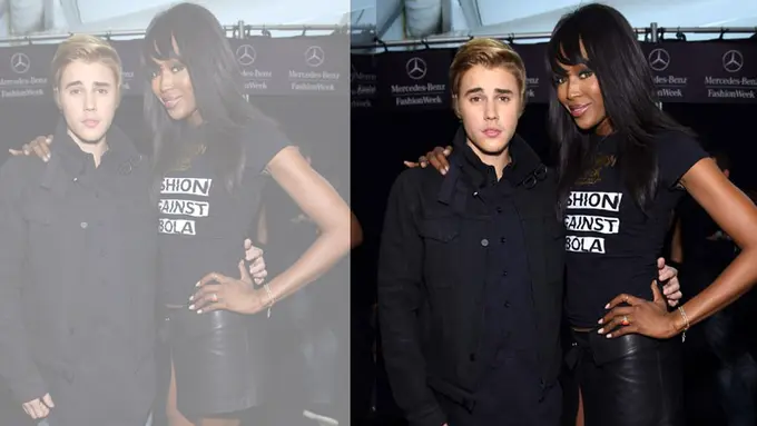 Justin Bieber - Naomi Campbell