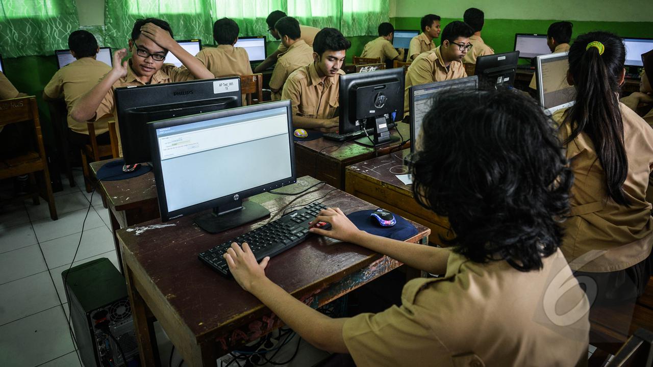 Begini Suasana Uji Coba UN Berbasis Komputer di SMA 30