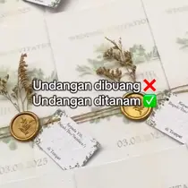 Unik dan Ramah Lingkungan, Undangan Pernikahan Ini Bisa Tumbuh Jadi Tanaman. - dok: @seedpaperindonesia/tiktok.com