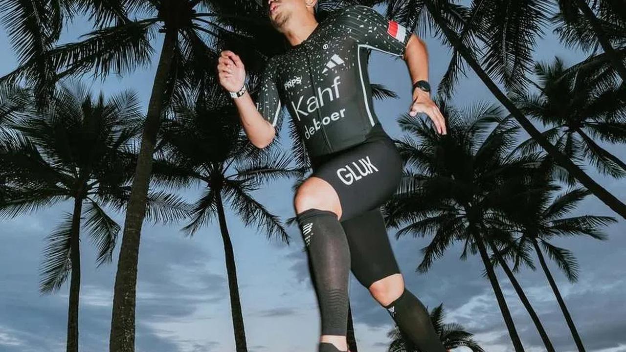 Potret Ditto Suami Ayudya Bing Slamet Tuntaskan Triathlon di Australia, Bangga Banget Ditemenin Istri dan Anak