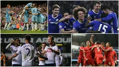Berikut ini Chelsea dan tujuh klub Premier League dengan pemasukan tertinggi yang didapat dari hak siar. (AFP)