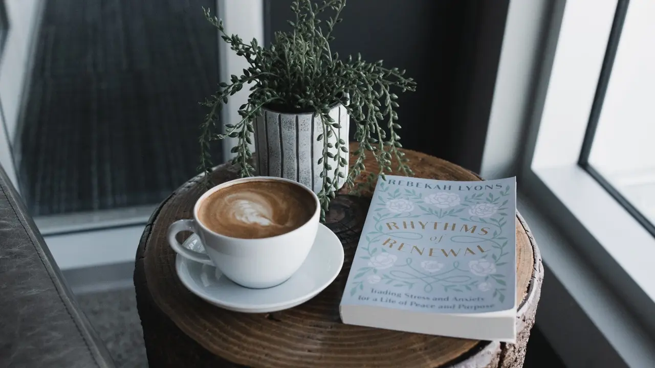 Ilustrasi kopi dan buku