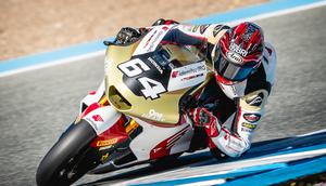 Pembalap Honda Team Asia, Mario Suryo Aji pada tes pramusim Moto2 di Sirkuit Buriram, Thailand. (Honda Team Asia)