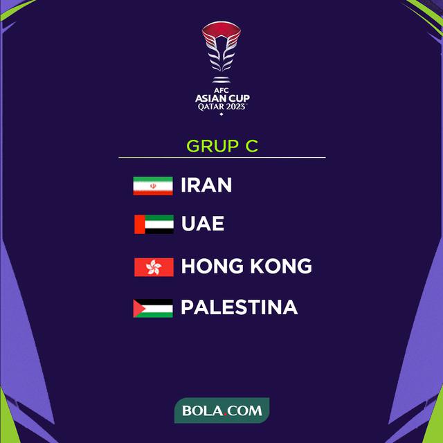 Piala Asia - Grup C Piala Asia 2023: Iran, UEA, Hong Kong, Palestina