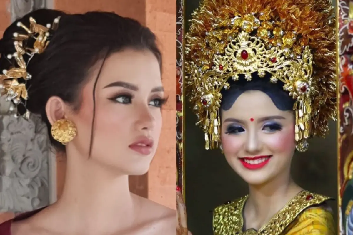 Sarah Menzel kekasih Azriel Hermansyah saat Kenakan Baju Adat Bali