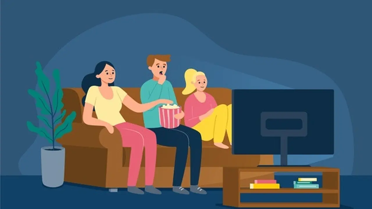 Ilustrasi menonton film