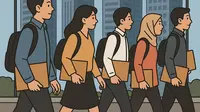 Ilustrasi lapangan kerja baru atau lowongan kerja (dok: by AI)