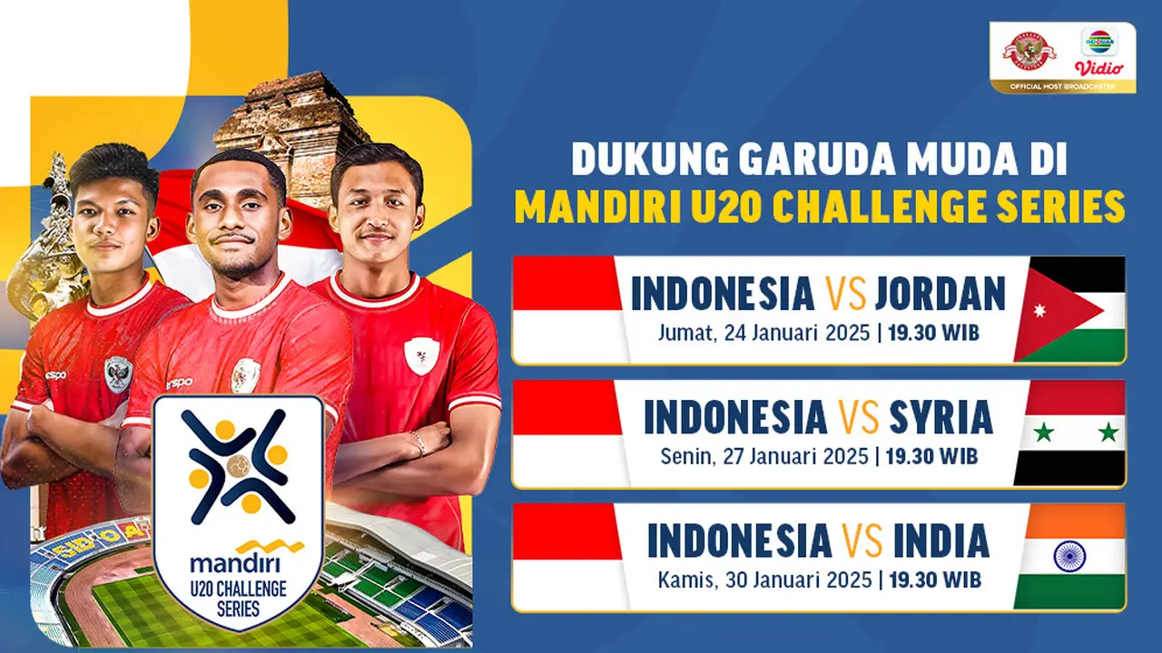 Jadwal Mandiri Challenge Cup U-20