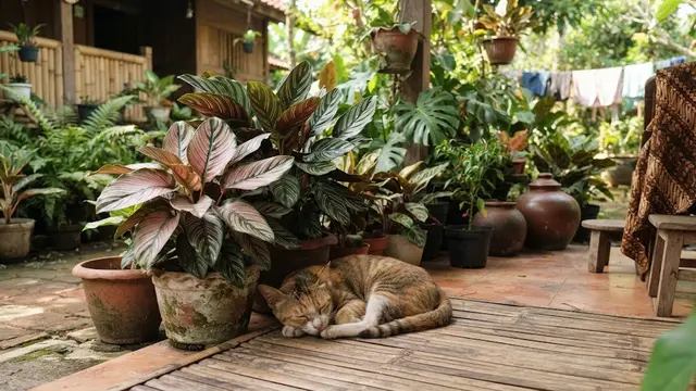 Tanaman hias yang aman untuk kucing dan bikin anabul betah di rumah jenis calathea