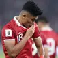 Selebrasi pemain Timnas Indonesia, Muhammad Ramadhan Sananta setelah mencetak gol ke gawang Brunei Darussalam pada laga putaran pertama Kualifikasi Piala Dunia 2026 Zona Asia di Stadion Utama Gelora Bung Karno (SUGBK), Kamis (12/10/2023) malam WIB. (Bola.com/Abdul Aziz)