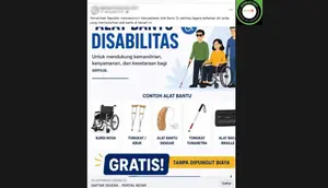 Cek Fakta: Tidak Benar Link Pendaftaran untuk Dapatkan Alat Bantu Disabilitas
