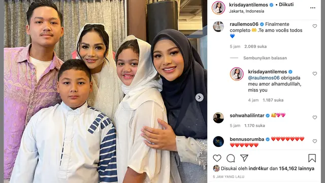 Unggahan Krisdayanti. (Foto: Instagram @krisdayantilemos)