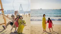 7 Potret Liburan Vino G Bastian dan Marsha Timothy di Dubai, Seru Main di Pantai