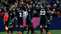 Real Madrid menang 2-1 atas Leganes pada laga tunda pekan ke-16 La Liga Spanyol, di Estadio Municipal de Butarque, Rabu (21/2/2018) waktu setempat. (AP Photo/Francisco Seco)