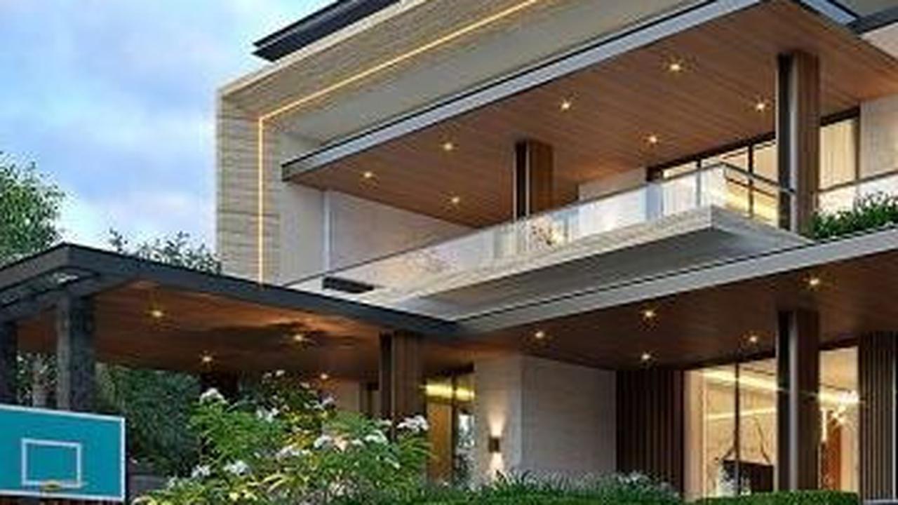 Desain Rumah 3 Lantai dengan Halaman