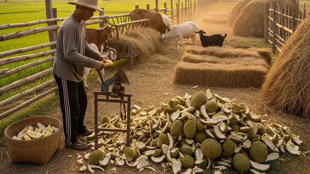 Cara Olah Kulit Durian Jadi Pakan Ternak