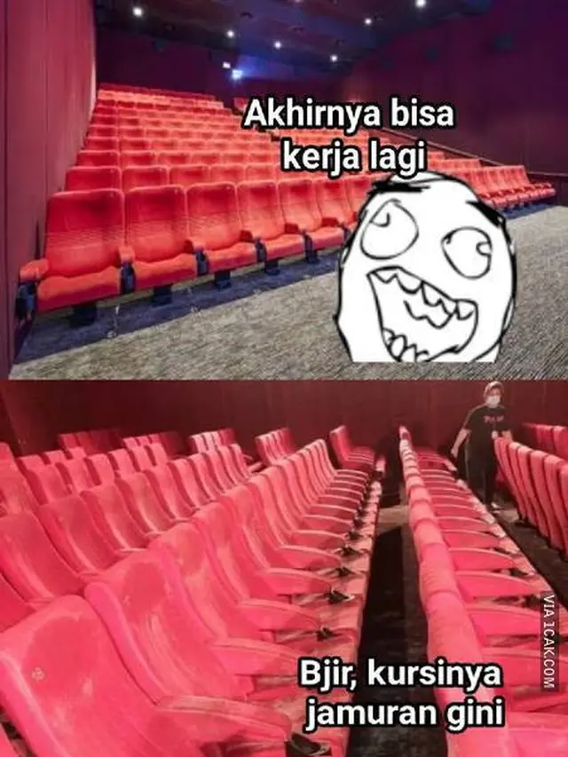Sempat Ditutup Pada Masa Pandemi Ini 6 Meme Kocak Lika Liku Kerja di Bioskop