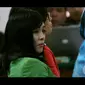 Angelina Sondakh saat menjadi saksi di sidang Anas Urbaningrum. Ia membantah memberi uang kepada DPC untuk memenangkan Anas, Jakarta, Senin (18/8/2014) (Liputan6.com/Faisal R Syam)