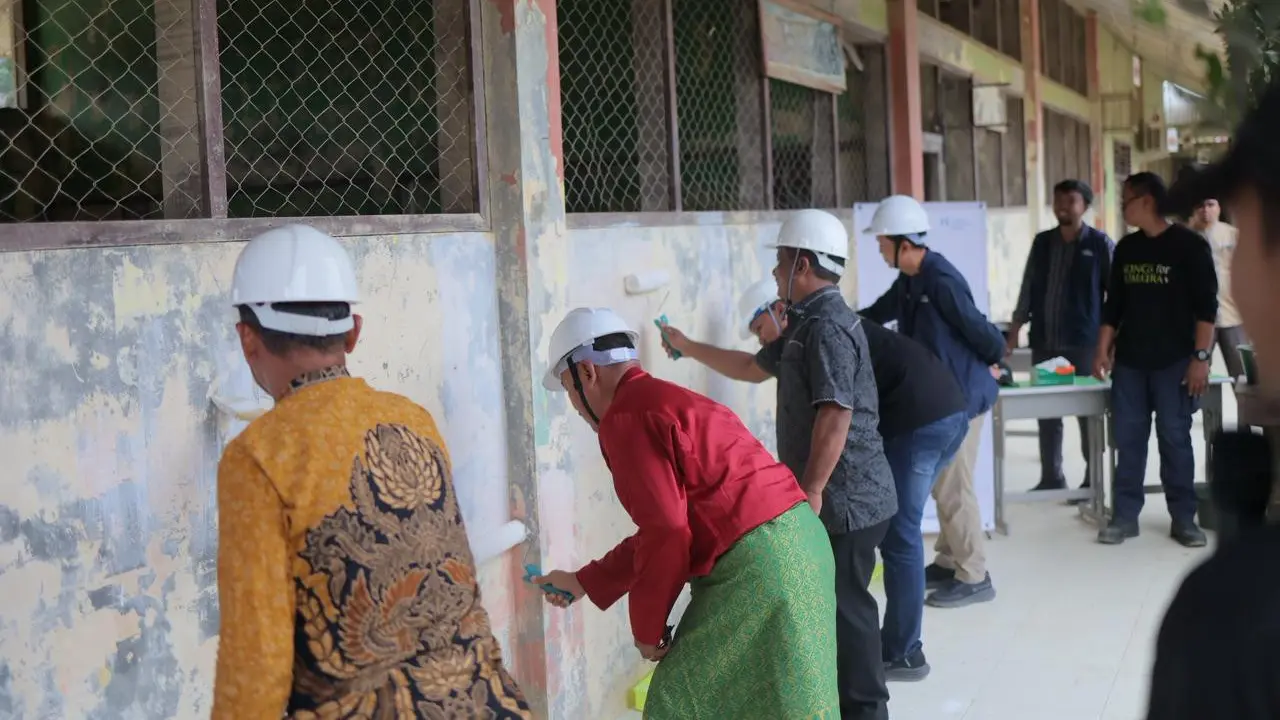 Renovasi mencakup 13 ruang kelas, ruang kepala sekolah, ruang guru, perpustakaan, mushola, UKS, dan fasilitas lainnya dengan target tiga bulan (Istimewa)