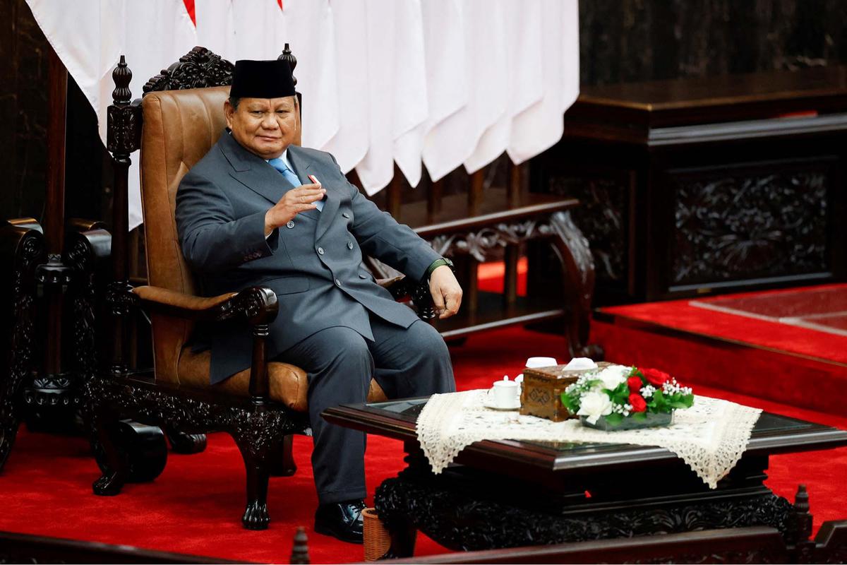 FOTO: Prabowo Tiba di Gedung Nusantara Jelang Pidato Kenegaraan