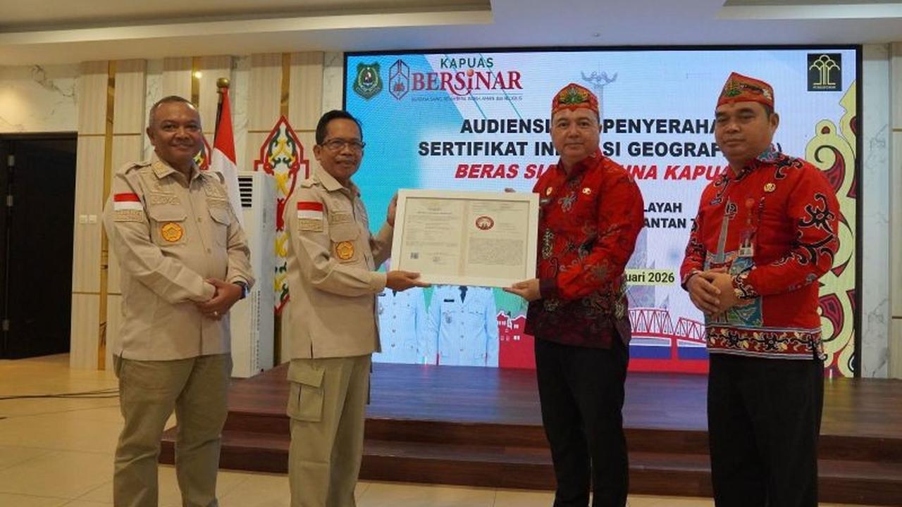 Beras Siam Arjuna Kapuas Resmi Berindikasi Geografis, Perkuat Ekonomi Lokal