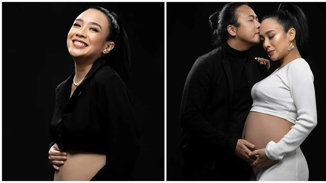 Menanti 12 Tahun, Ini 6 Potret Maternity Shoot Dea Ananda Bertema Monokrom