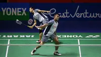 Rehan Naufal Kusharjanto/Lisa Ayu Kusumawati, pasangan berperingkat 46 BWF ini dikalahkan pasangan Jerman berperingkat 12 BWF. (Bola.com/Bagaskara Lazuardi)