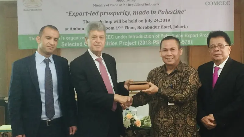 Kedutaan Besar Palestina di Jakarta mengadakan workshop export led prosperity made in Palestine (Liputan6.com / Siti Khotimah)