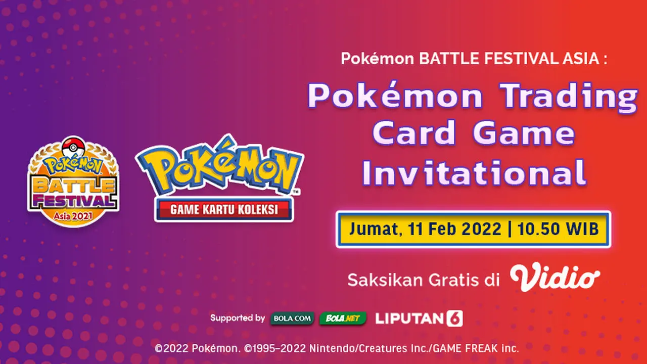 Live Streaming Pokemon Battle Festival Asia 2021 Trading Card Game Invitational di Vidio, Jumat 11 Februari 2022
