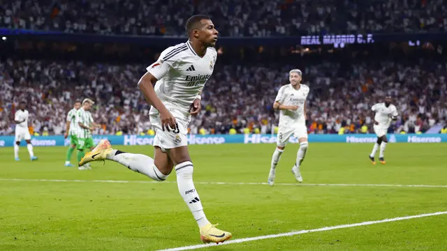 Foto: Akhirnya Pecah Telur! Kylian Mbappe Cetak Gol Perdana untuk Real Madrid di Liga Spanyol