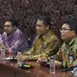 Konferensi pers pemulihan konektivitas layanan pelanggan satelit Telkom 1. Liputan6.com/Andina Librianty