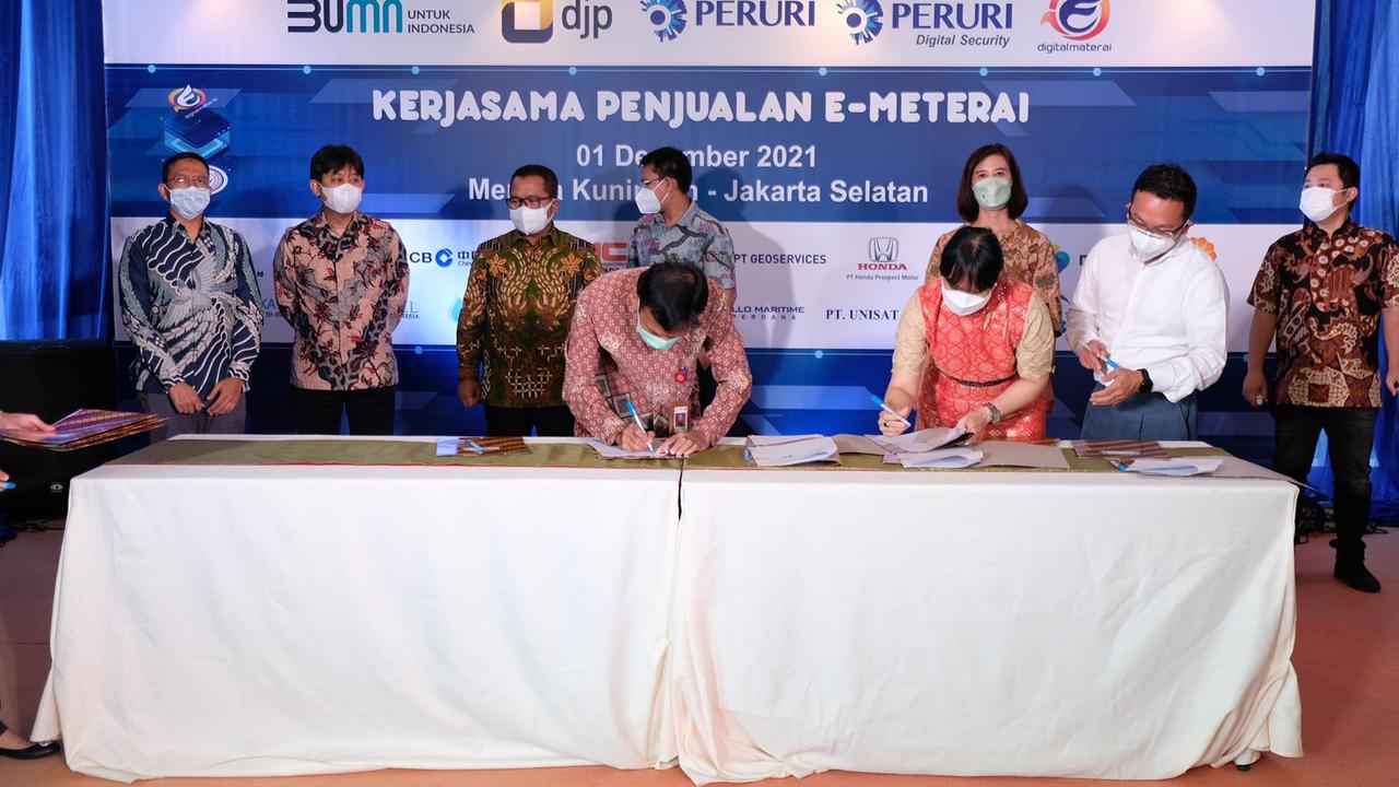 PT Peruri Digital security (“PDS") jalin kemitraan penggunaan meterai elektronik dengan PT Redphoenix Kreatif Genesis (“RKG”)