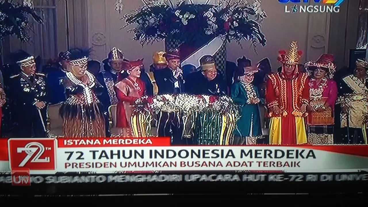 Busana Adat Terbaik Pilihan Jokowi di HUT RI