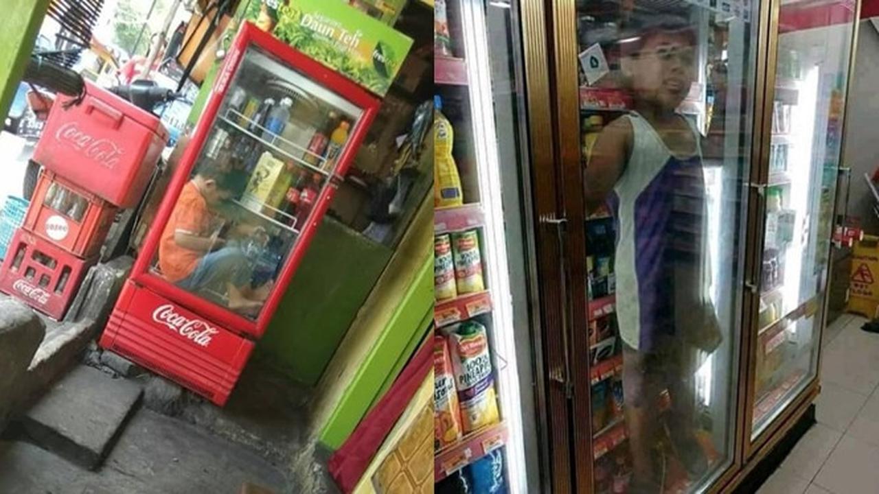 Efek Cuaca Panas, 6 Tingkah Bocah 'Ngadem' di Kulkas Ini Kocak