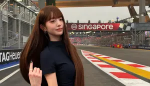 Potret Wonyoung IVE Nonton Grand Prix Singapura, Bidadari F1