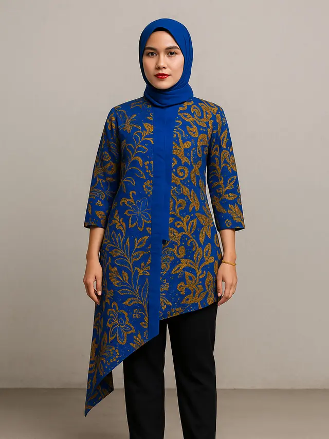 Model Batik Kutu Baru Hijab dengan Desain Anggun dan Sopan (Foto: ChatGPT)