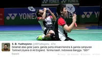 SBY Ucapkan Selamat Atas Keberhasilan Indonesia di All England