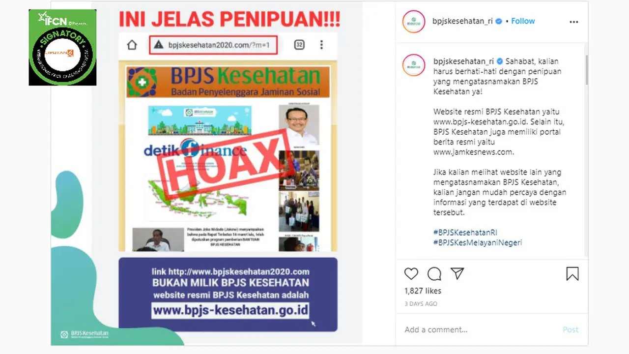 Beredar alamat situs palsu BPJS Kesehatan