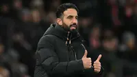 Gol kemenangan dicetak oleh gol cepat Alejandro Garnacho saat pertandingan baru berjalan 49 detik, lalu diikuti dua gol Rasmus Hojlund. (AFP/Oli Scarff)