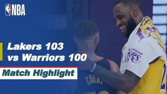 VIDEO: Highlights NBA, LeBron James Antar LA Lakers ke Playoffs Setelah Kalahkan Golden State Warriors 103-100