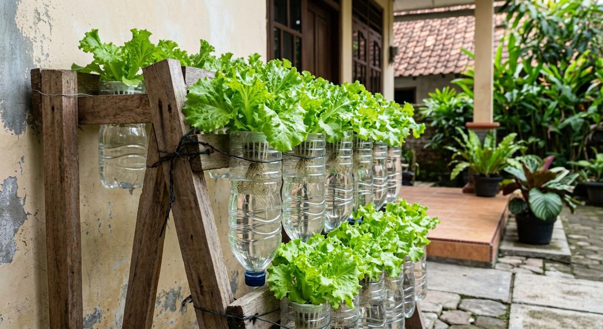 Cara Memanfaatkan Botol Plastik Bekas untuk Menanam Selada Hidroponik