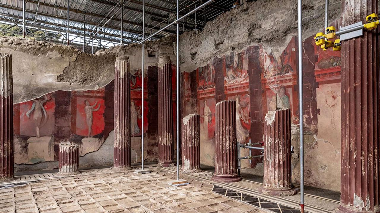 Penemuan lukisan dinding langka di Pompeii