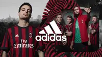 Penampakan jersey anyar AC Milan untuk musim 2016-2017. (AC Milan). 