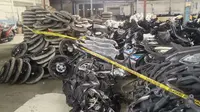 Penampakan Gudang Penadah 1.494 Motor Hasil Kejahatan, Siap Kirim ke Luar Negeri